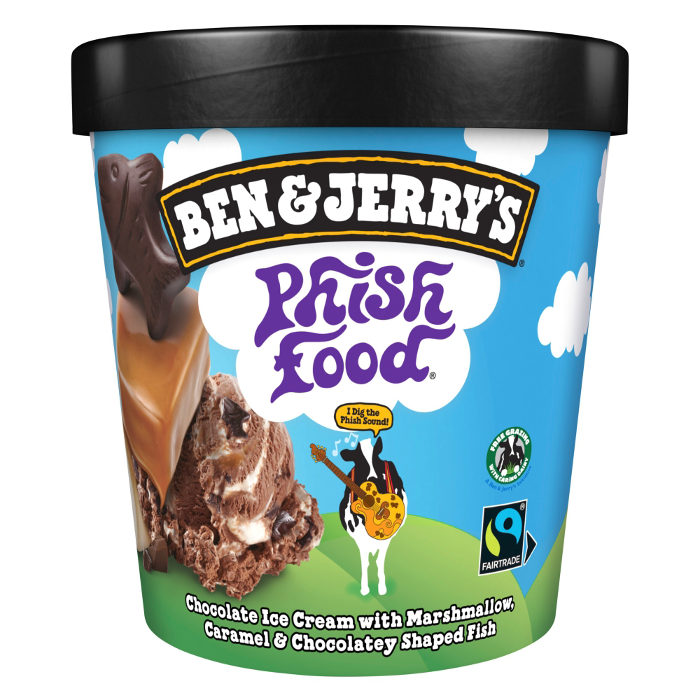 Ben & Jerry's Phish Food Chocolate Ice Cream Tub 465ml