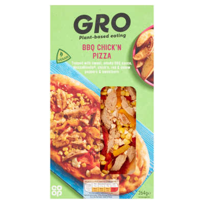 GRO BBQ Chick'n Pizza 264g