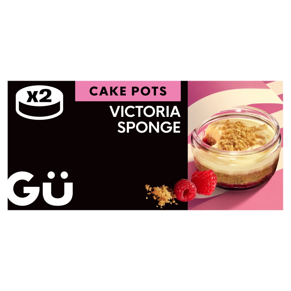 Gü Victoria Sponge Cake Pots Dessert (2x 74g)