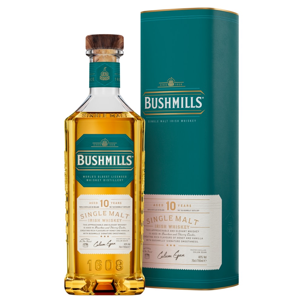 Bushmills 12 Year Old Single Malt Irish Whiskey 70 cl