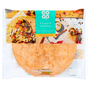 Co-op Limited Edition 8 Tomato & Herb Wraps