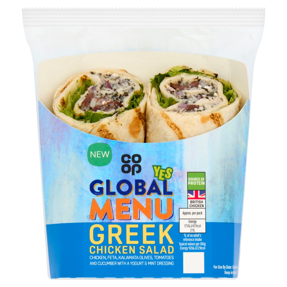 Co-op Greek Chicken and Feta Wrap 189g