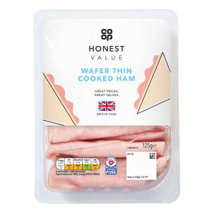 Co-op Honest Value Wafer Thin Cooked Ham 125g