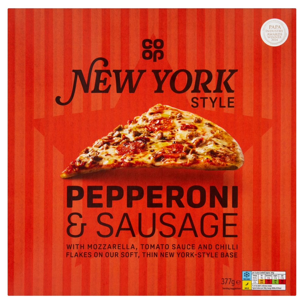 Co-op New York Pepperoni & Sausage 377G    