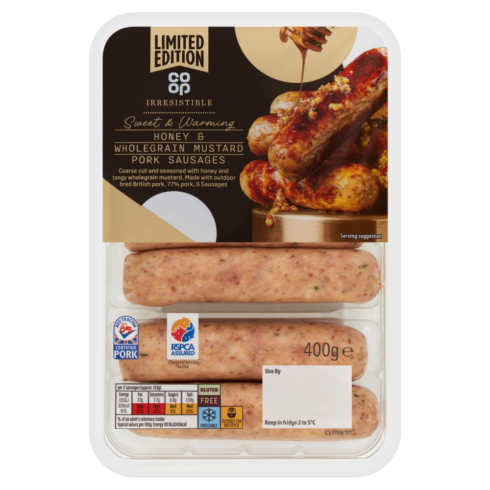 *NEW* Co-op Irresistible Honey & Mustard Sausage 400g