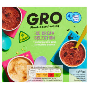 GRO Vegan Mini Cups Multipack 4x95ml