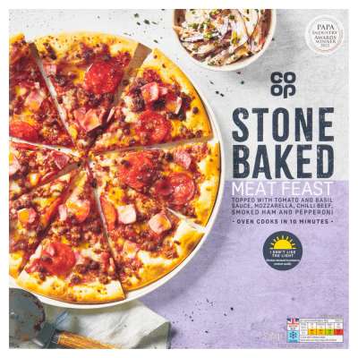 Co-op Stonebaked Thin & Crispy Meat Feast Pizza 360g