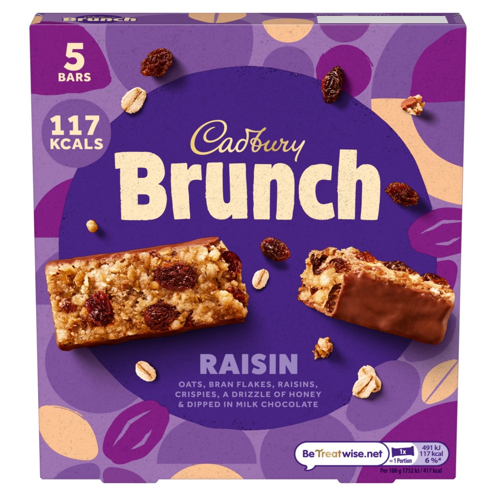 Cadbury Brunch Raisin 5pk 140g