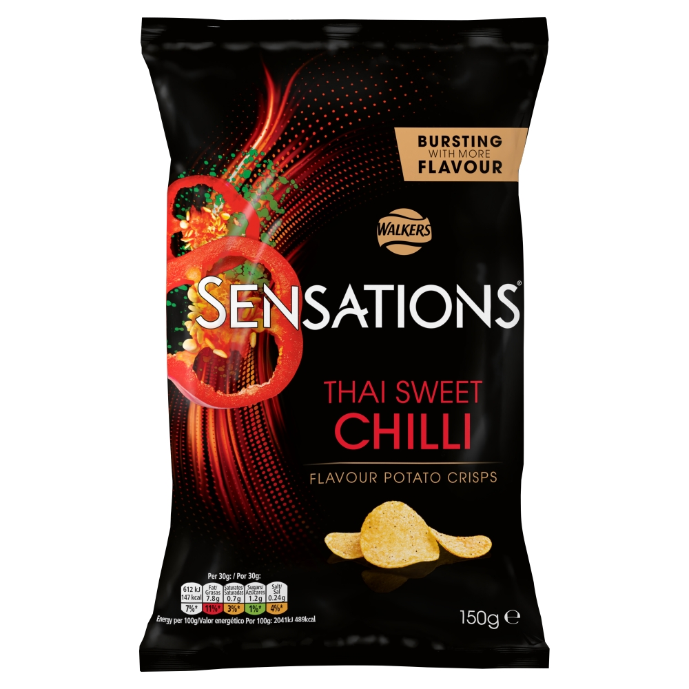 Walkers Sensations Thai Sweet Chilli Crisps 150g
