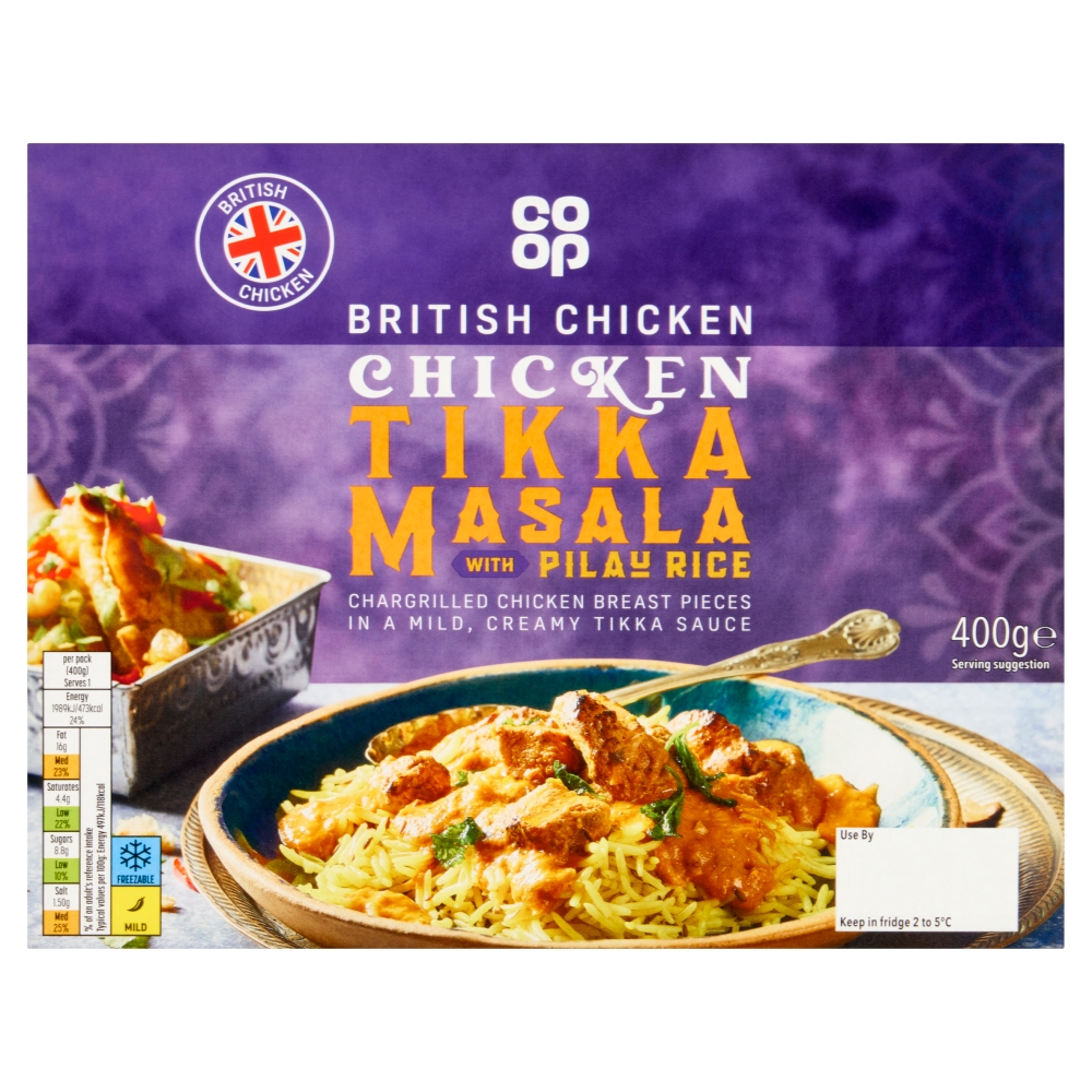 Co-op Chicken Tikka Masala & Pilau Rice 400g