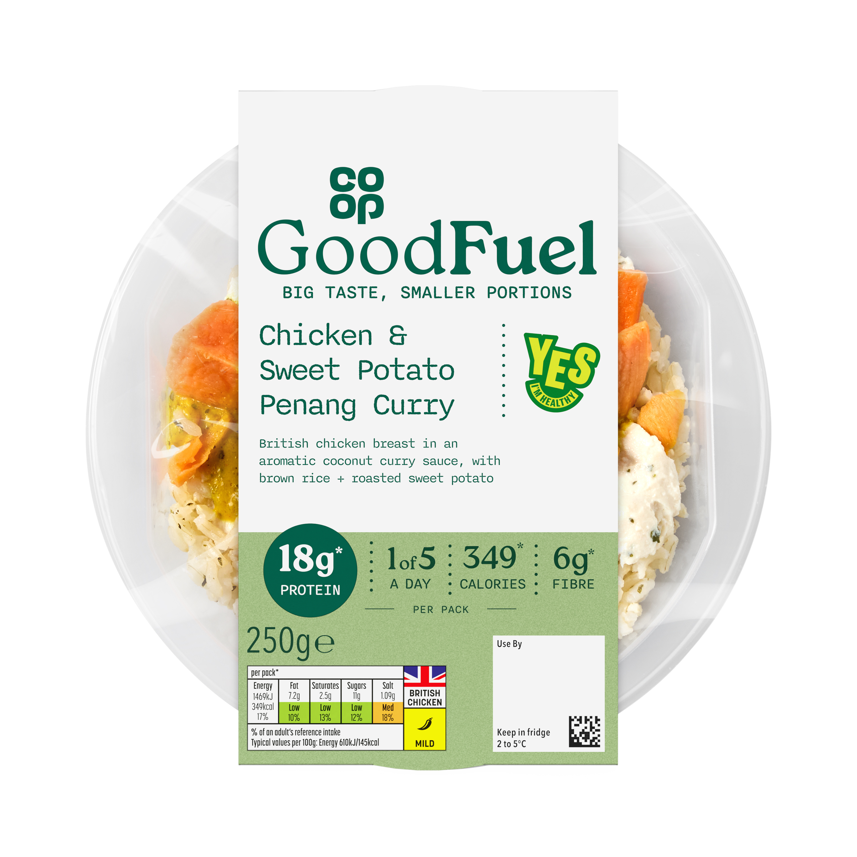 Co-op Good Fuel Chicken & Sweet Potato Penang Curry 250g