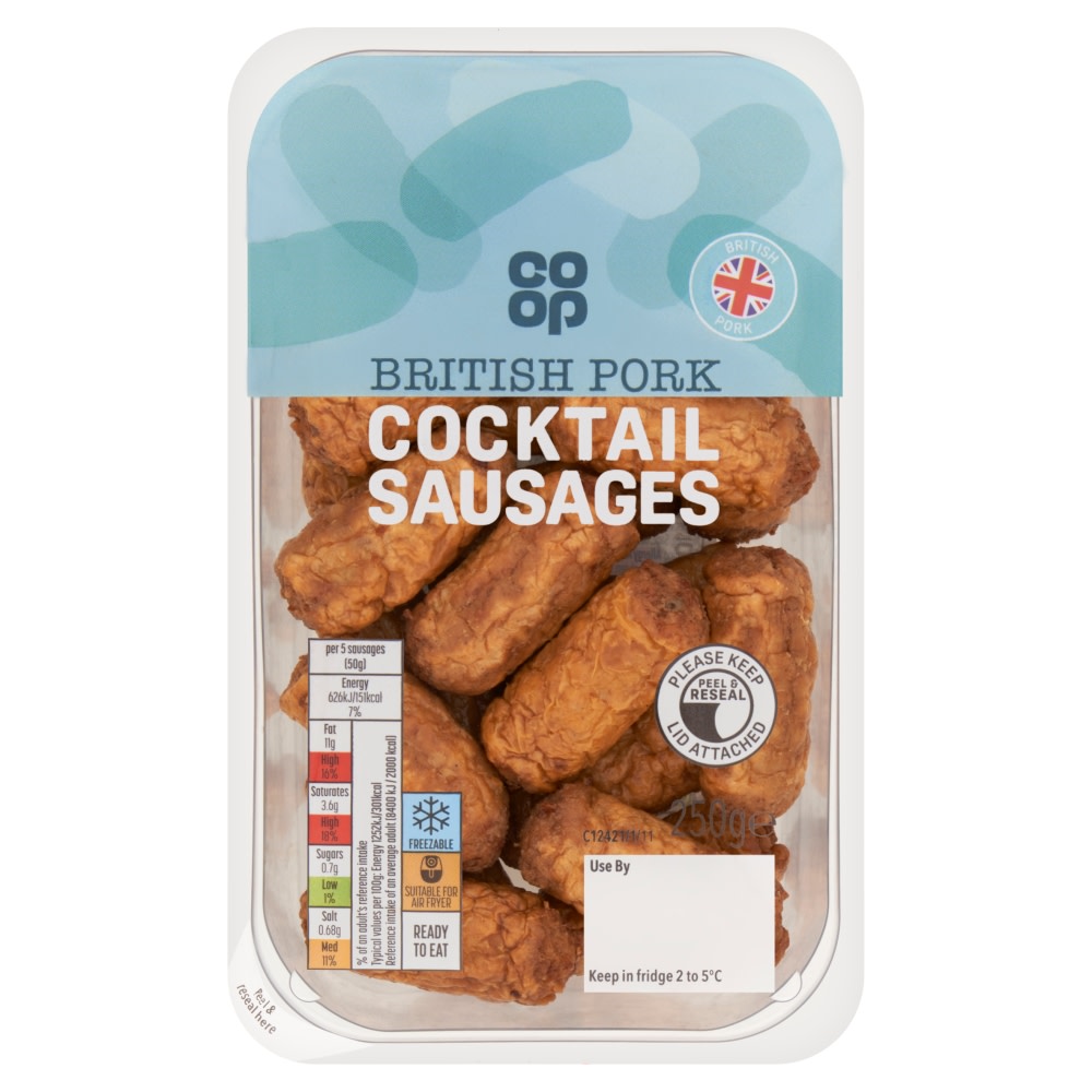 18 British Pork Cocktail Sausages 270g