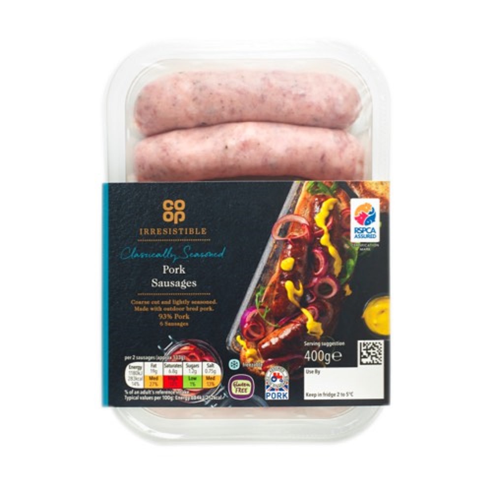 Coop Irresistible Cumberland Sausages 400g Coop