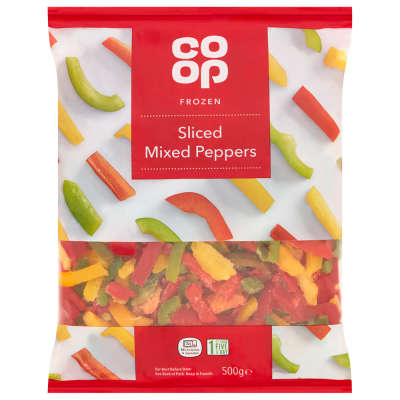 Co-op Sliced Mixed Peppers 500g