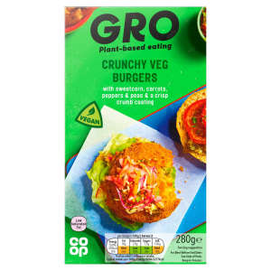 GRO Crunchy Veg Burgers 280g