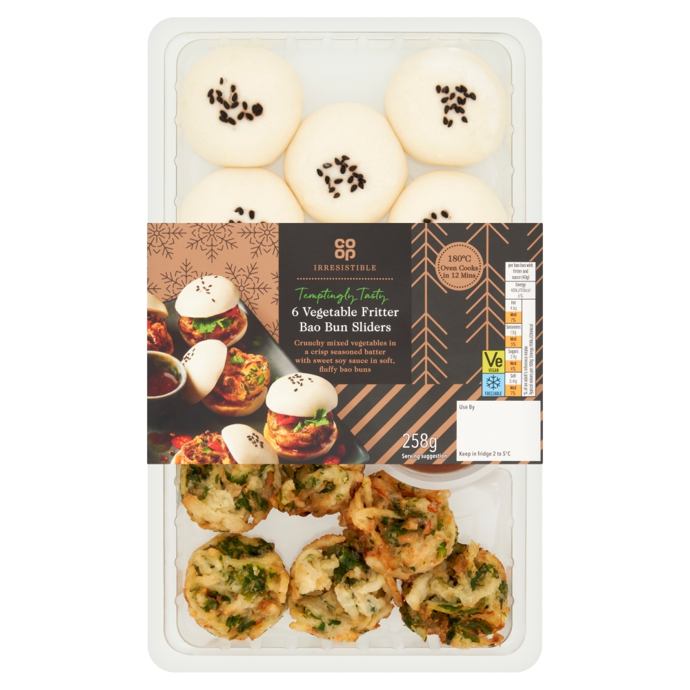 Co-op Irresistible 8 Vegetable Fritter Slider Bao Buns Kit with Soy Dip
