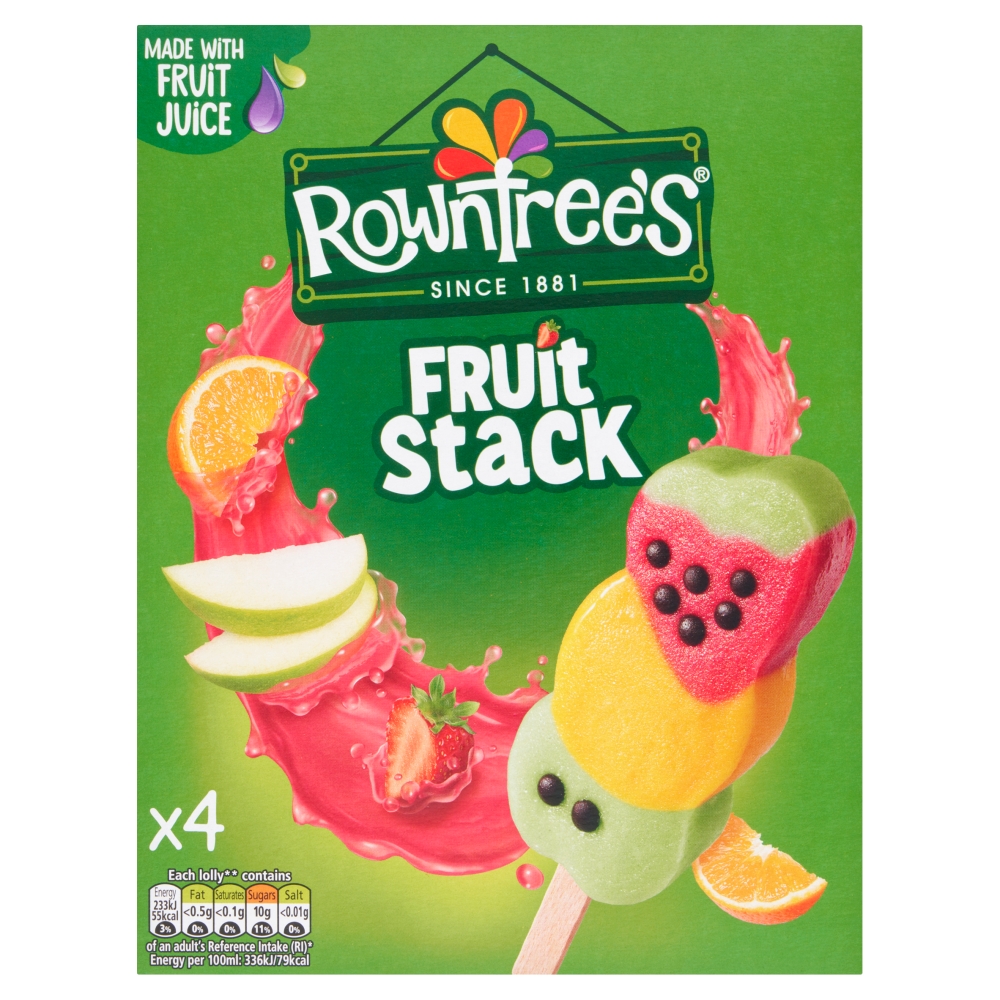 Rowntrees Fruit Stack Ice Lollies 4x70ml