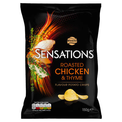 Walkers Sensations Roasted Chicken & Thyme Crisps 150g