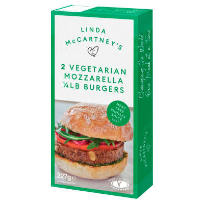 Linda McCartney's Mozzarella Cheese Burger 227g