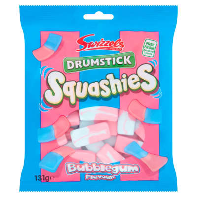 Swizzels Drumstick Squashies Bubblegum Flavour Bag 131g