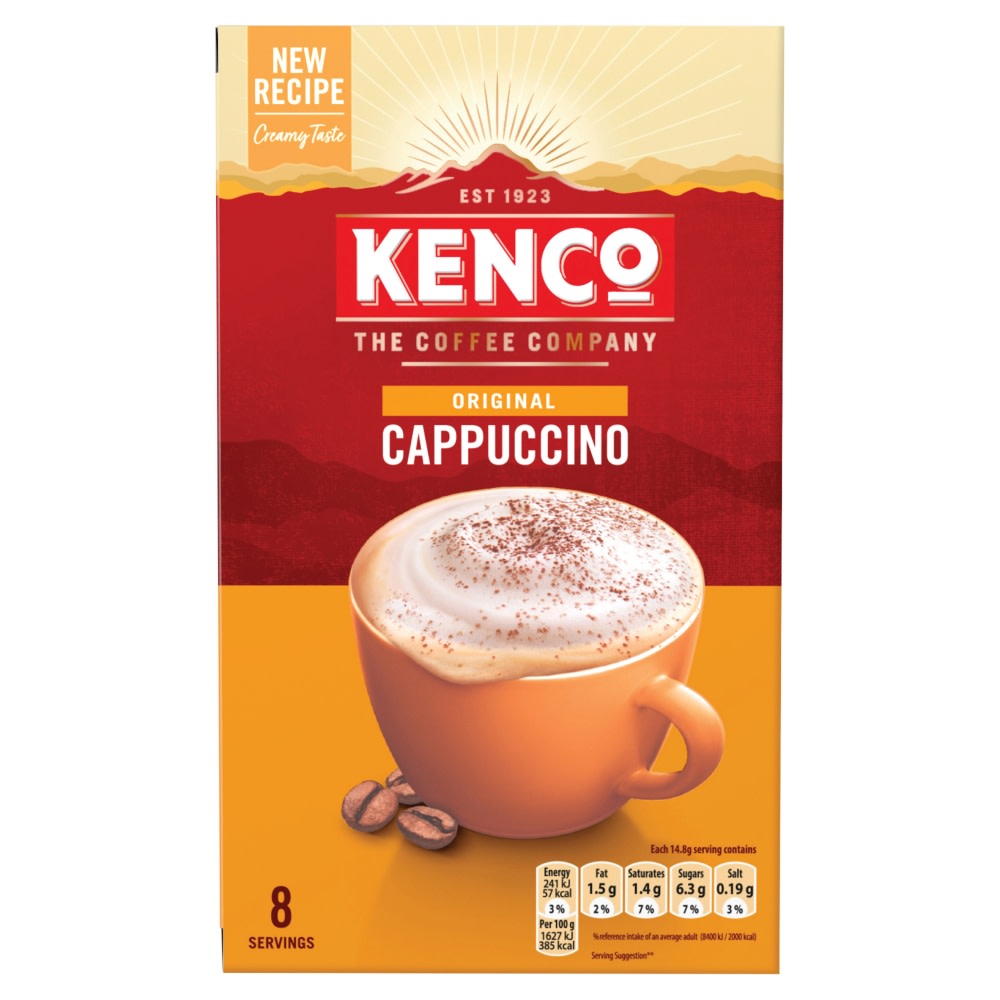 Kenco Original Cappuccino Instant Coffee 8 X 14.8G