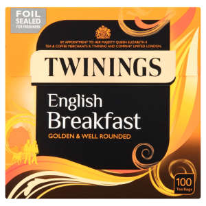 Twinings 100 English Breakfast Tea Bags 250g