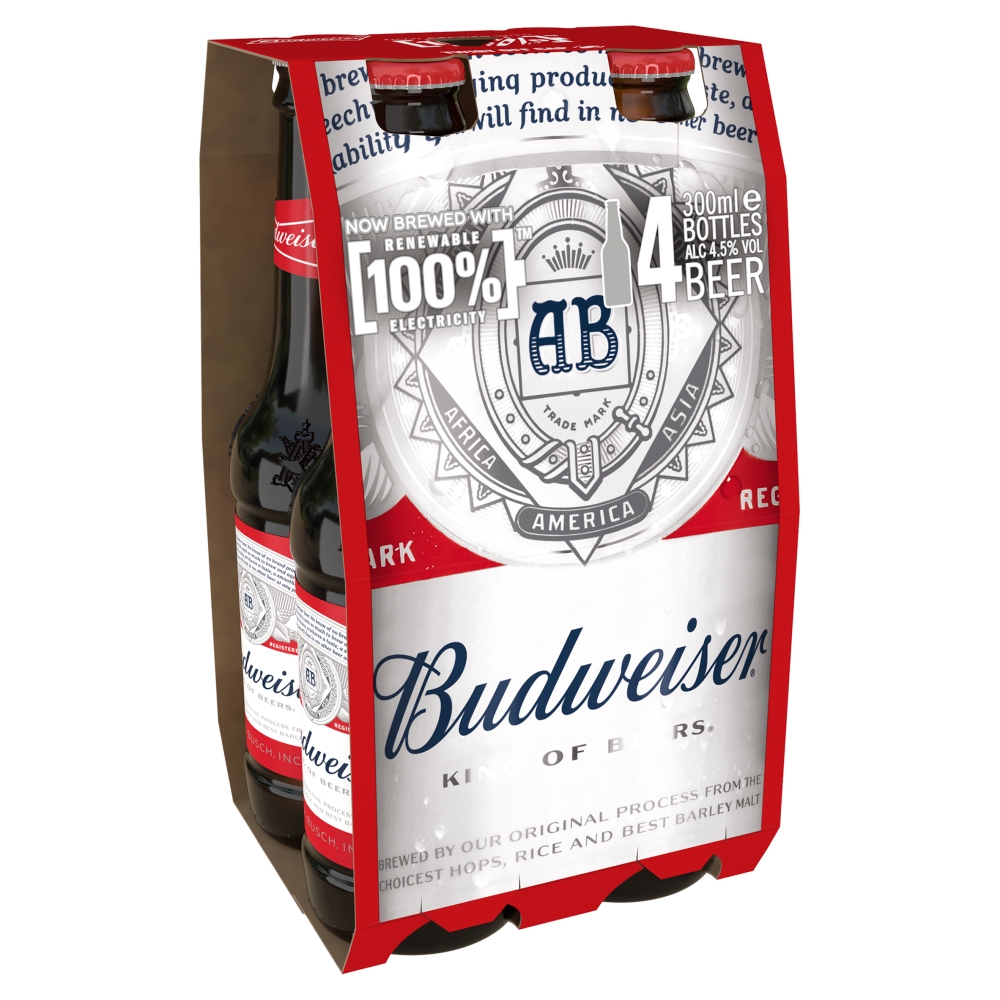 Budweiser Bottles 4x300ml