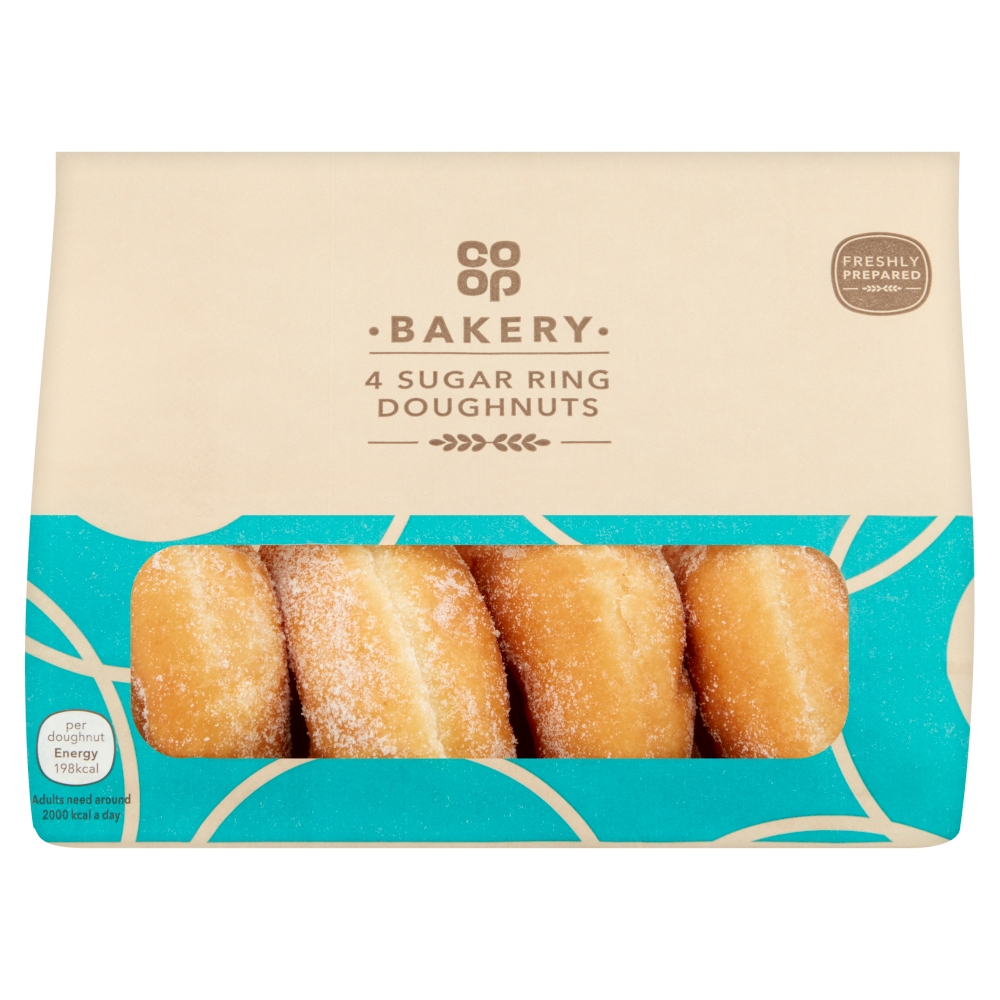  Co-op Sugared Ring Doughnut 4 pack