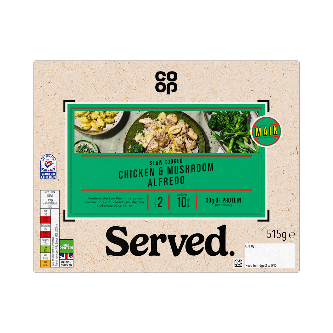 Co-op Slow Cooked Chicken and Mushroom Alfredo 515g