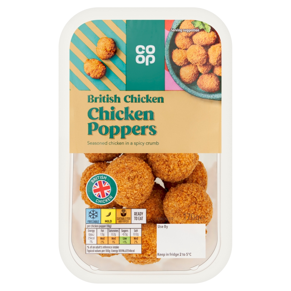 Co-op British Chicken Poppers 170g