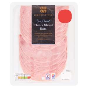 Co-op Irresistible Finely Sliced Ham 180g 