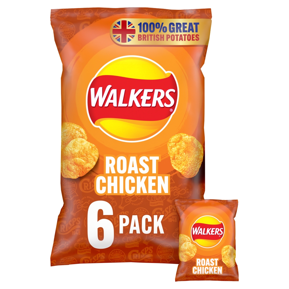  Walkers Roast Chicken 6pk