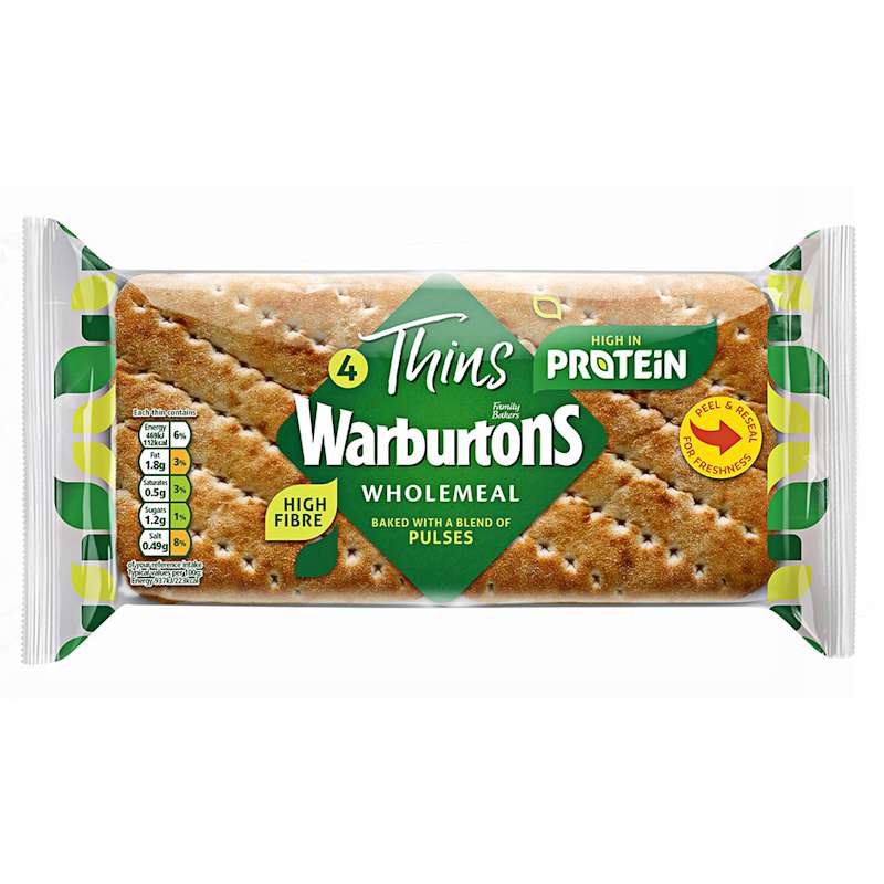 Warburtons Wholemeal Protein Thins - Co-op protein bread warburtons