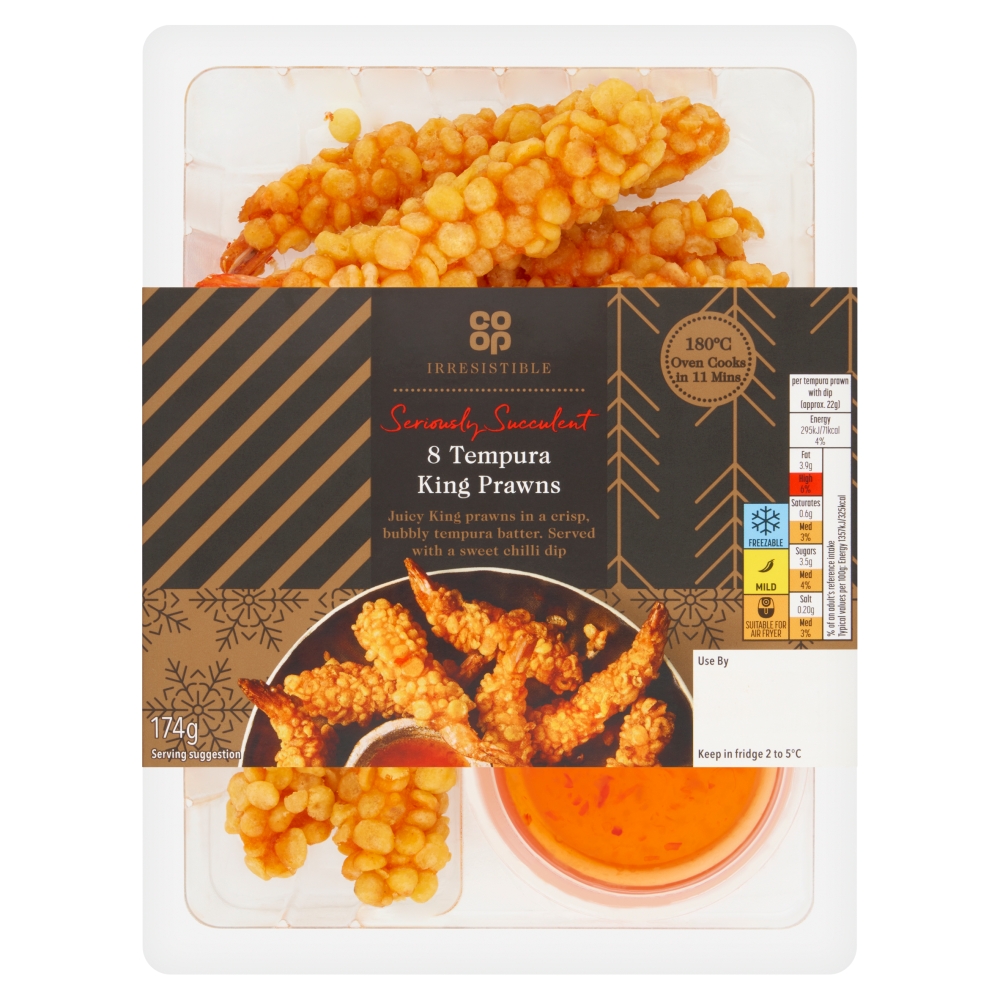 Co-op Irresistible 8 Bubble Tempura Prawn with Sweet Chilli Sauce 