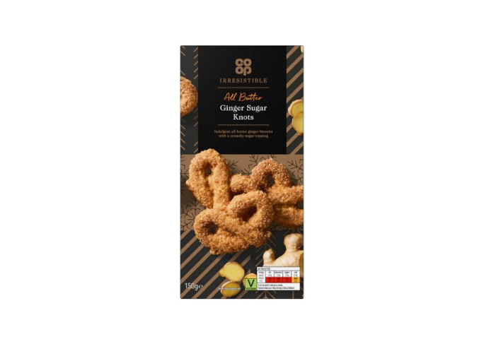 Co-op Irresistible All Butter Ginger Knots 150g