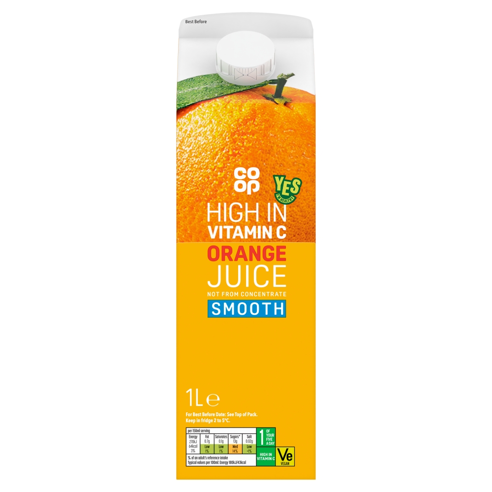 Co-op NFC Orange Juice SMOOTH 1LTR