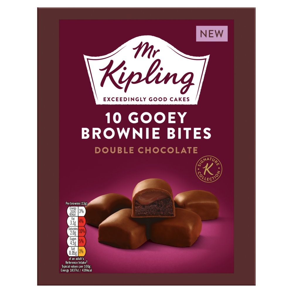 Mr Kipling Gooey Choc Brownie Bites 10s