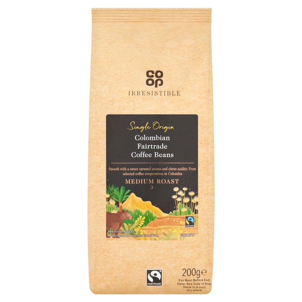 Co-op Irresistible Fairtrade Colombian Beans 200g