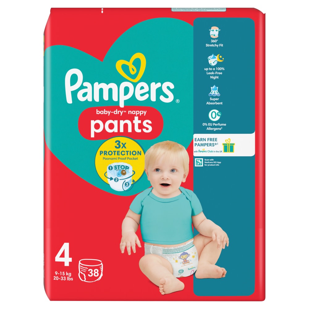 Pampers Baby Dry Pants S4 Nappies Essential Pack 38pk