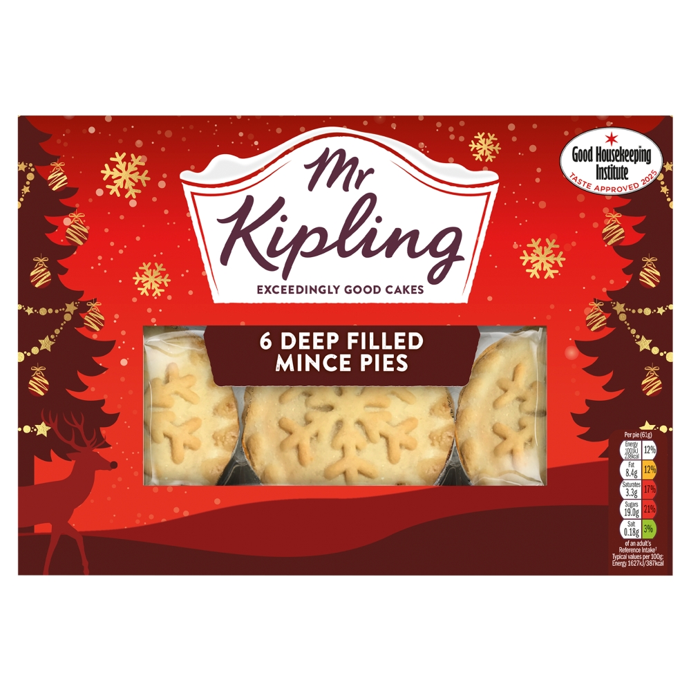 Mr Kipling Snowflake Mince Pies 6pack