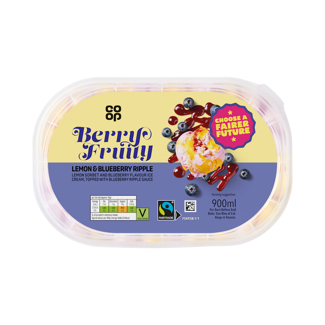 Co-op Lemon & Blueberry Ice Cream 900ml