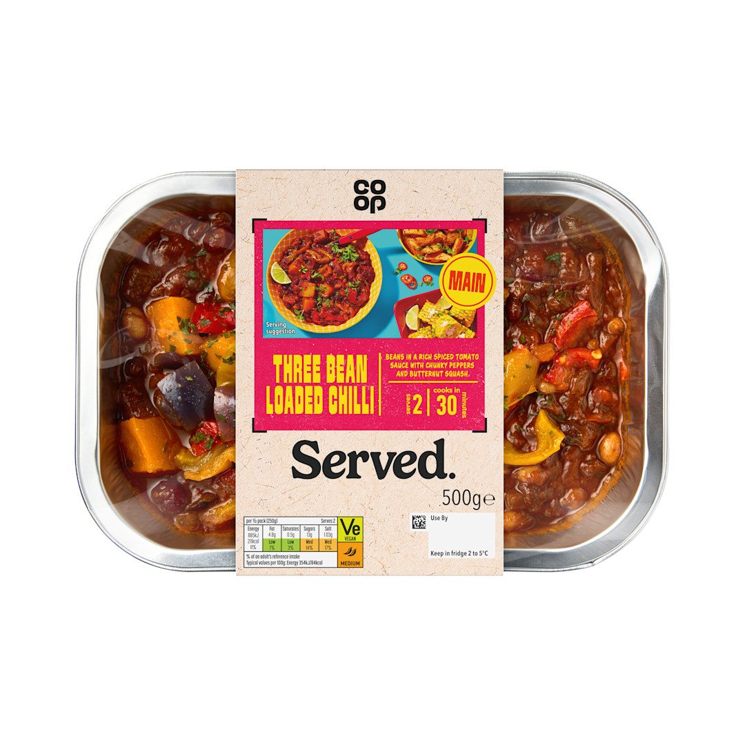 Co-op Loaded Three Bean Chilli 500g
