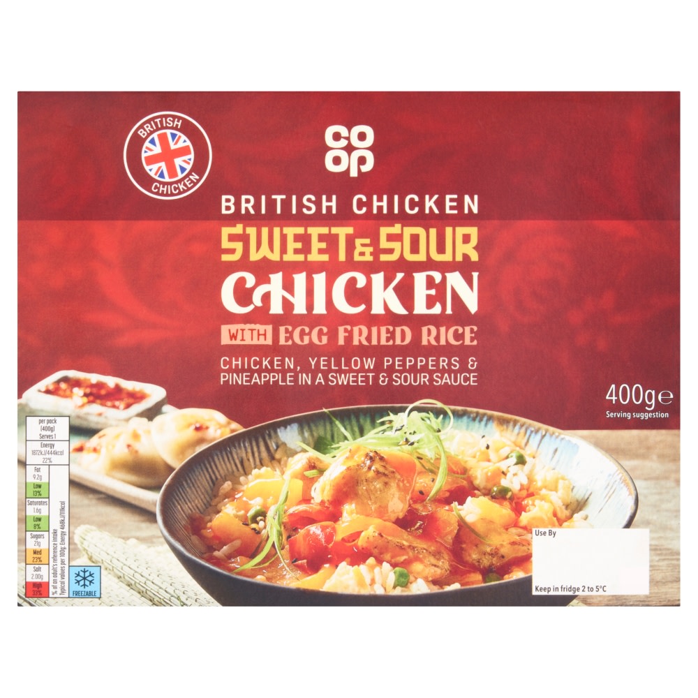 T, Sweet & Sour Chicken & Egg Fried Rice 400G