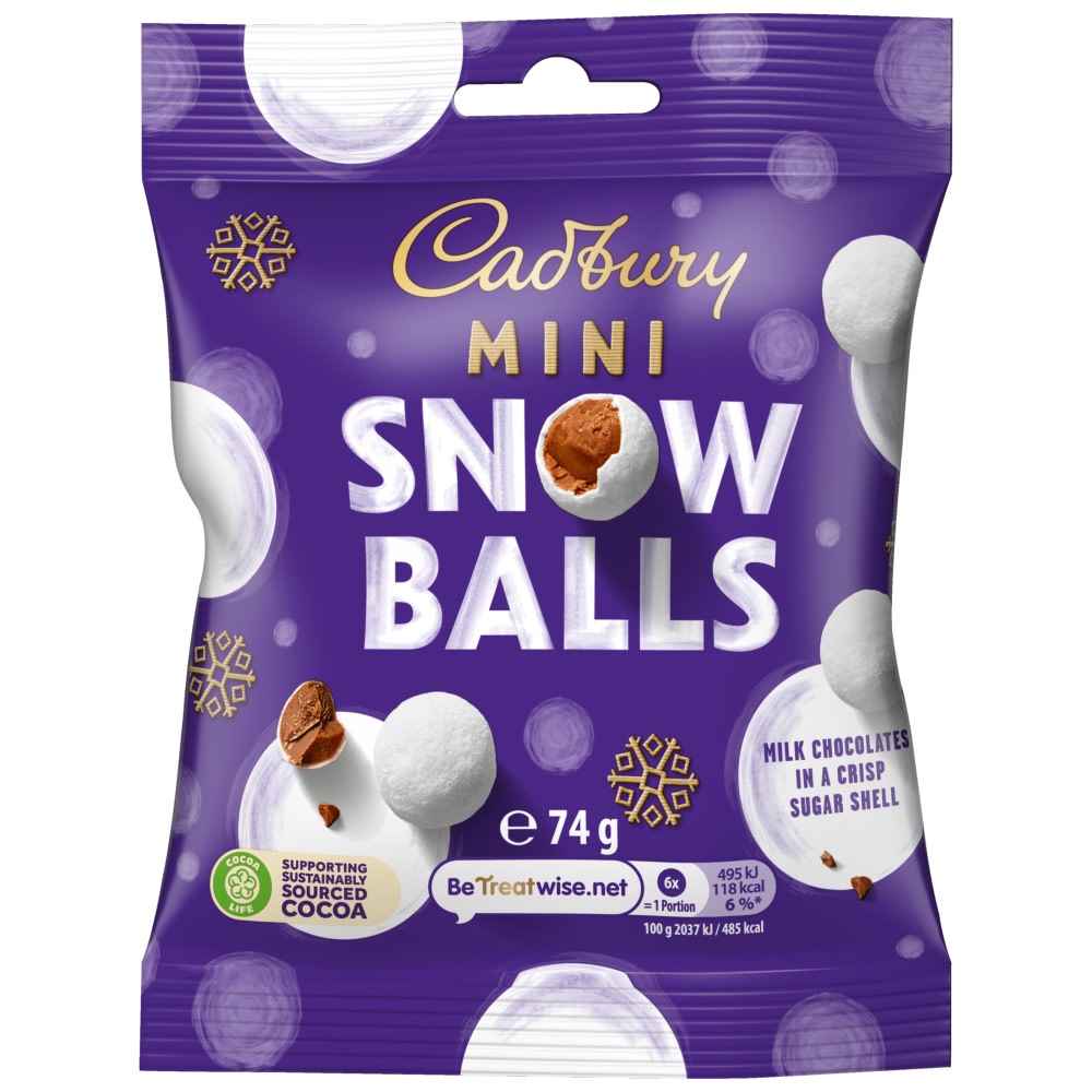 Cadbury Mini Snowballs Clipstrip 74G