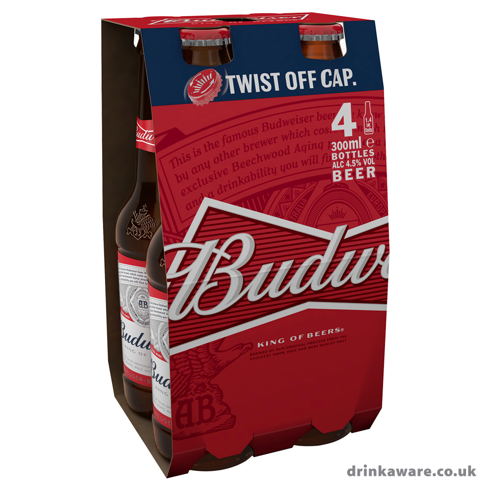 Budweiser Bottle 4x300ml Co Op