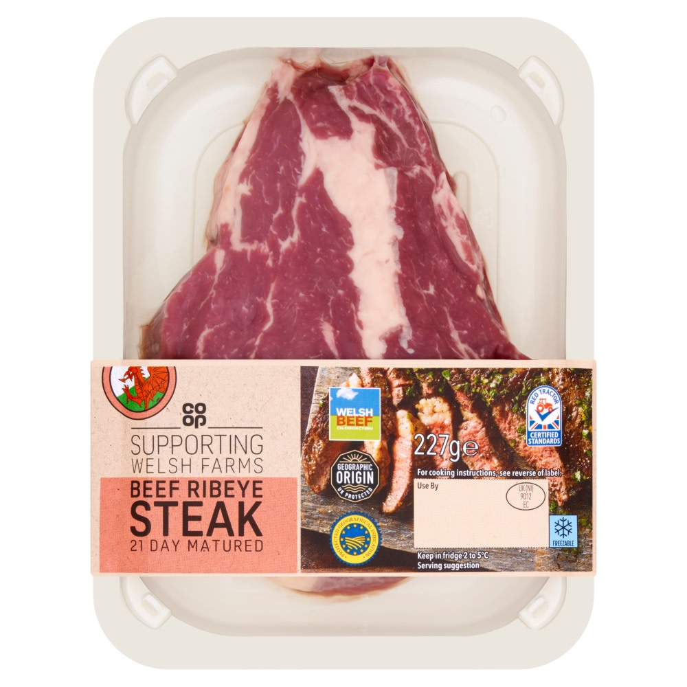 Co-op British Beef Ribeye Steak 227g