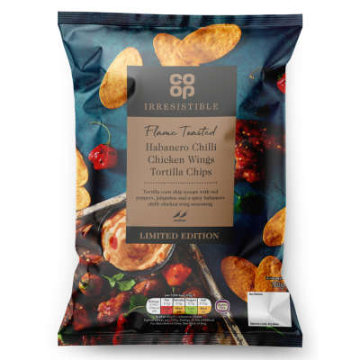 Co-op Irresistible Habanero Chilli Chicken Wings Tortilla Chips 150g