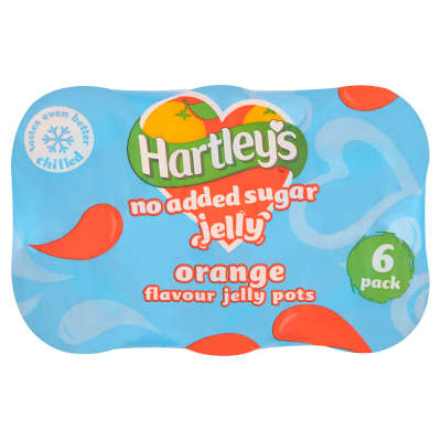 Hartleys Orange No Added Sugar Multipack Jelly Pot 6x115g