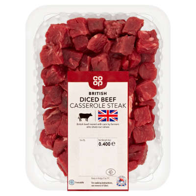Co-op British Diced Beef Casserole Steak 400g