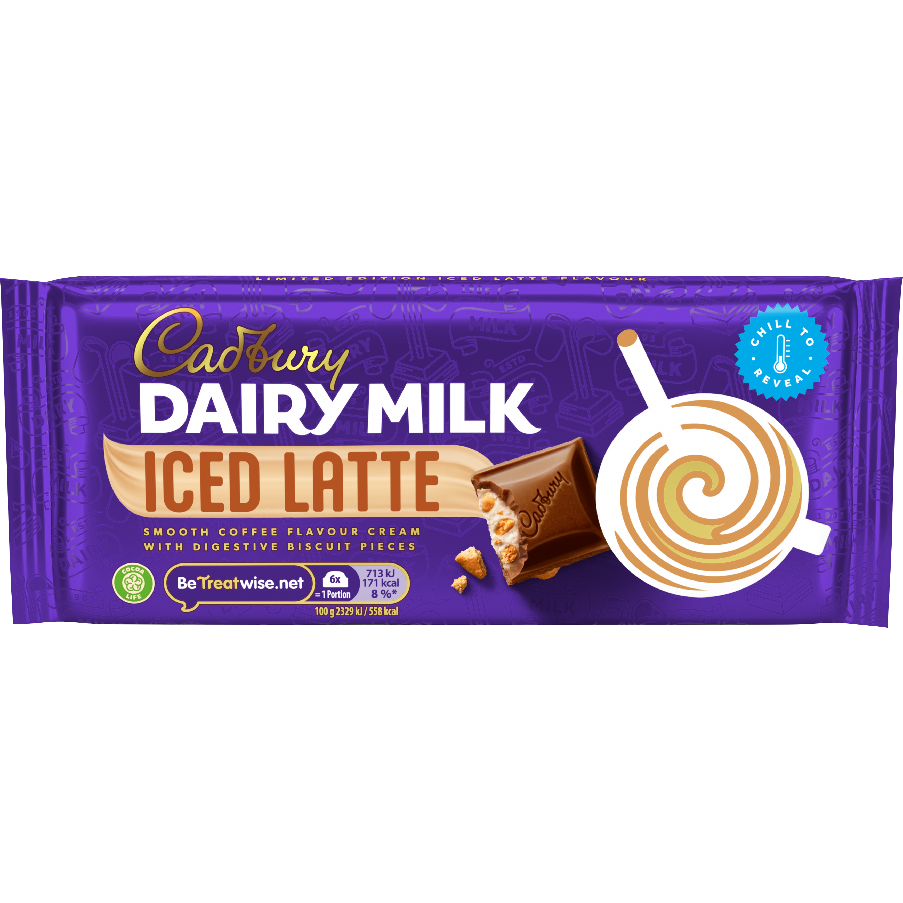 Cadbury Dairy Milk Iced Latte Chocolate Bar 122.5g 